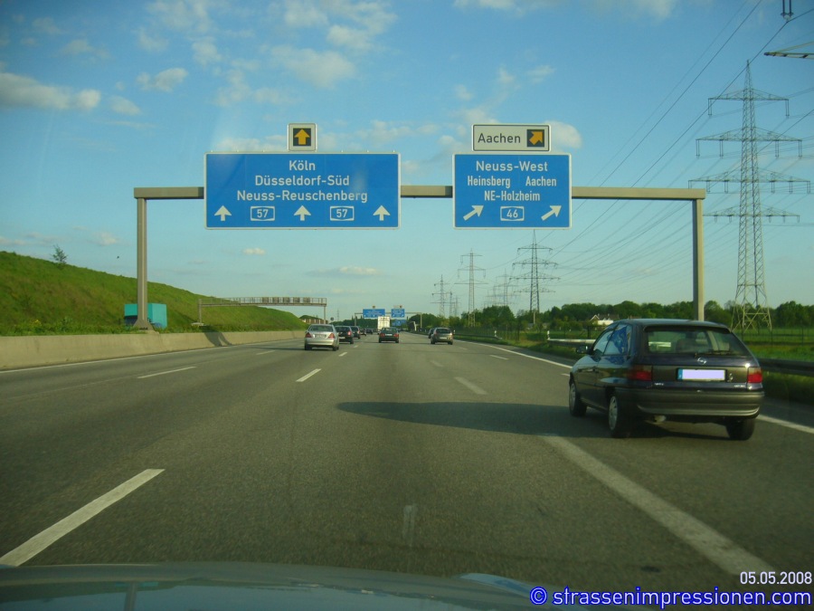 Strassenimpressionen > Deutschland > Autobahnen > A57 > Goch – Köln